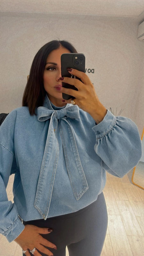 Camicia Denim Fiocco