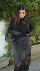Shirt Manica Pizzo Nera
