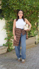 Camicia Country Chic Marrone