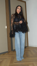 Camicia Pizzo Adoro Nero