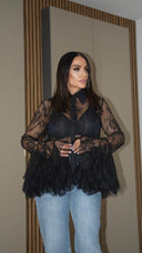 Camicia Pizzo Adoro Nero