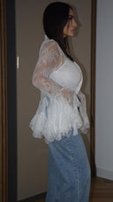 Camicia Pizzo Adoro Bianca