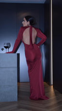 Abito 1483 Schiena scoperta  Bordeaux