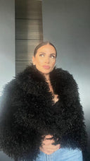 Pelliccia Magnolia Nero