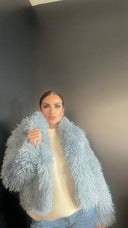 Pelliccia Magnolia Azzurro